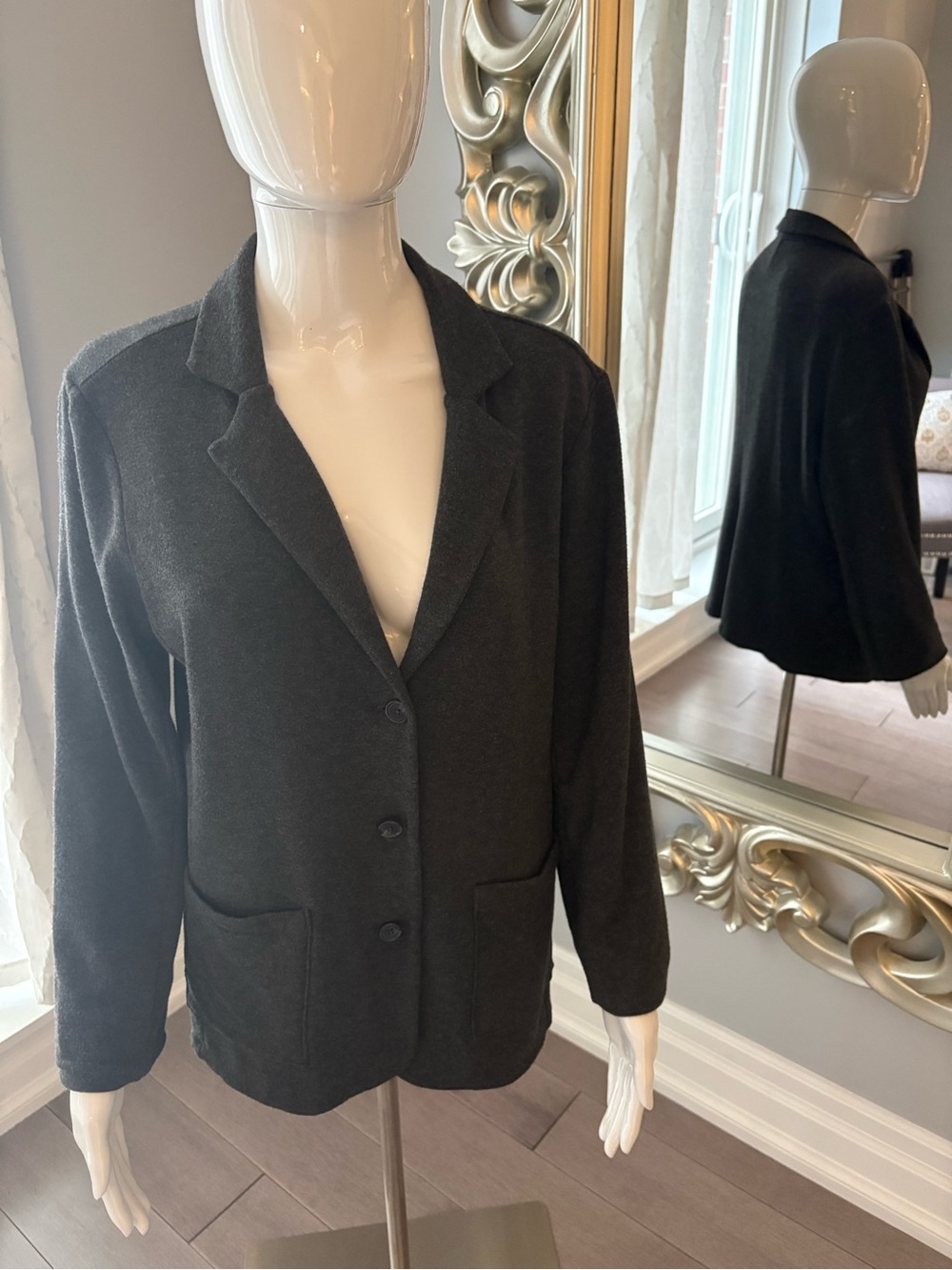 Ralph Lauren Classic Women’s Black Knit Blazer Jacket